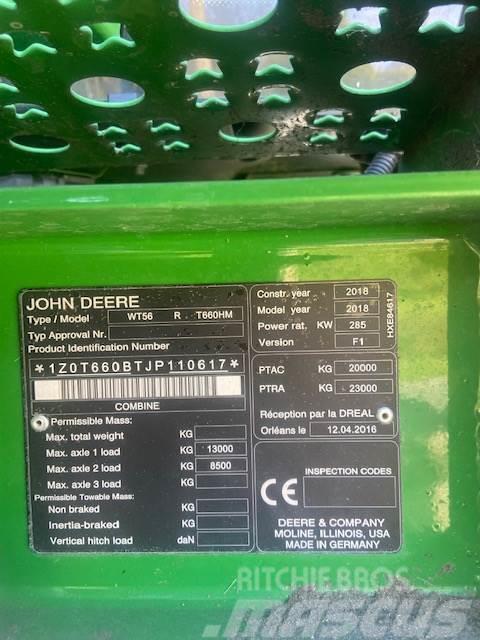 John Deere T660 HM Ražas novākšanas kombaini