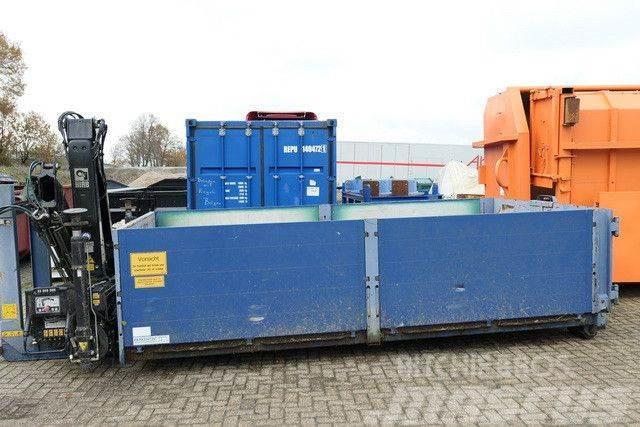  Abrollcontainer, Kran Hiab 099 BS-2 Duo Treileri ar āķi