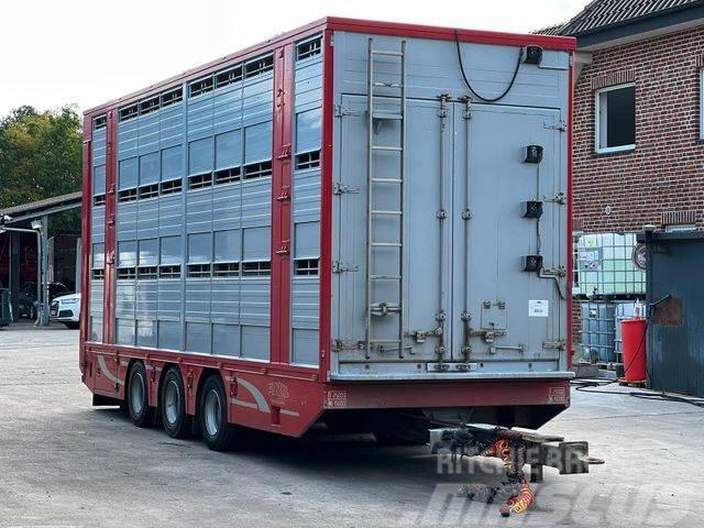  FINKL VAT22 3.Stock Tränke,Hubdach Dzīvnieku transportēšanas piekabes