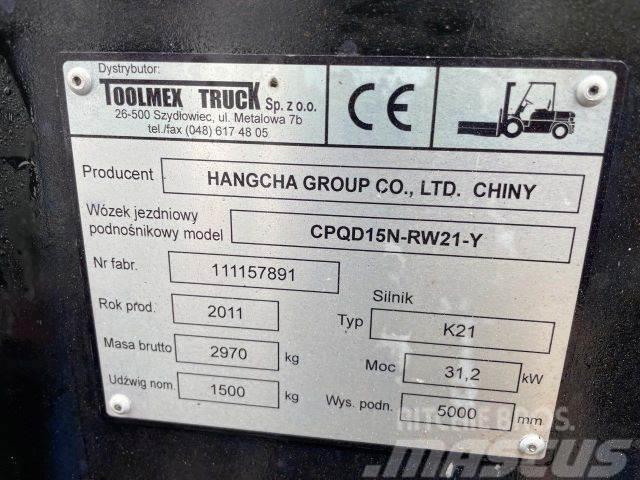 Hangcha 15N stapler,vin 891 LPG tehnika