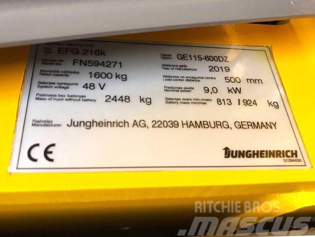 Jungheinrich EFG216k - 6 M HUBHÖHE - BATTERIE 84% -NEUWERTIG Autokrāvēji - citi