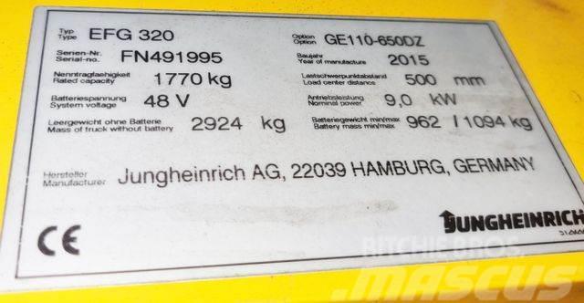 Jungheinrich EFG320 - 6.5 M HUBHÖHE -TRIPLEX - BATTERIE 82% Autokrāvēji - citi