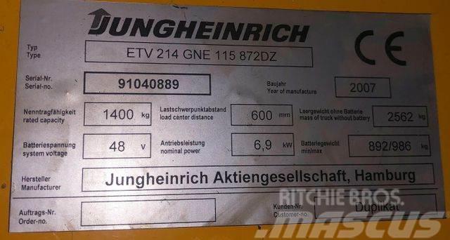 Jungheinrich ETV 214 - 8.42M HUB 3.995 STD. - BATTERIE70% Lielaugstuma pārvadātājs