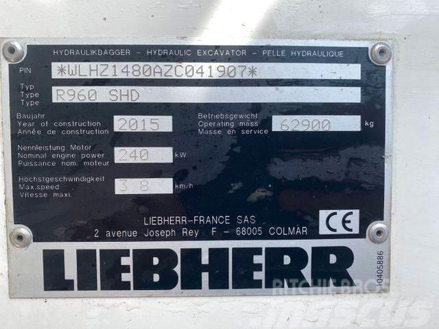 Liebherr R960 SHD ** BJ. 2015* 10.000H/Klima/ZSA/TOP Zust Kāpurķēžu ekskavatori