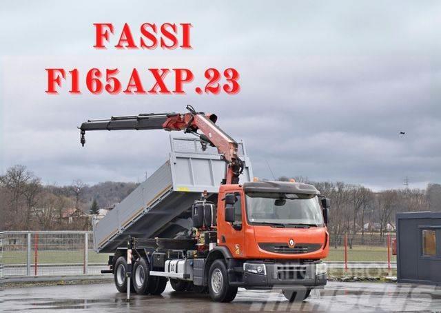 Renault Premium 370 *FASSI F165AXP.23 + FUNK/ 6x4 * TOP Smagās mašīnas ar celtni