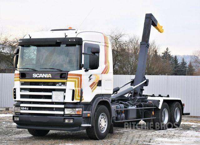 Scania R124 470 Abrollkipper *6x2* Top Zustand ! Treileri ar āķi