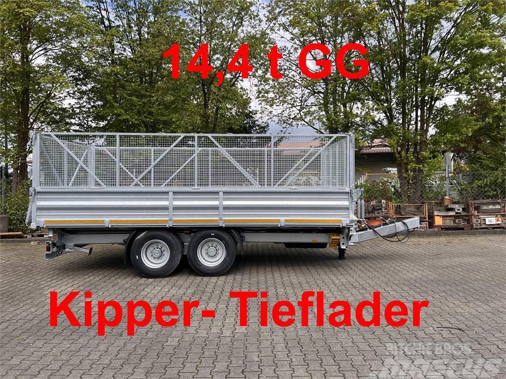 Möslein TTD 14 5,70 m 14 t Tandem- Kipper Tieflader 5,70 Pašizgāzējs