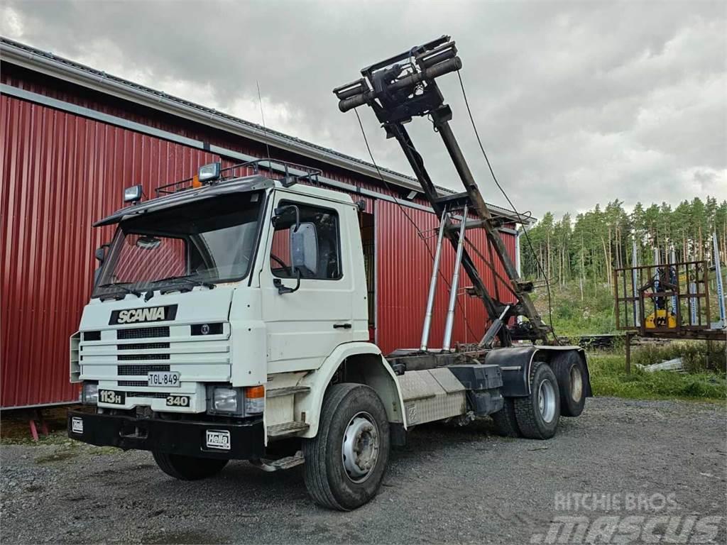 Scania 113H myydään katsastettuna Kabeļu pacēlājs nomontējamām kravas mašīnām