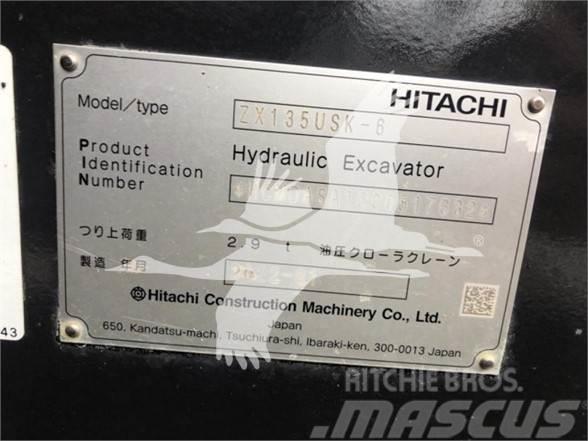 Hitachi ZX135USK-6 Kāpurķēžu ekskavatori
