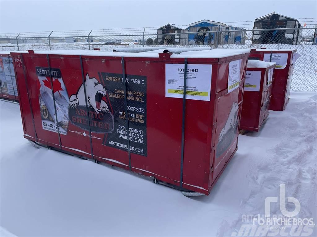 Arctic Shelter 80 ft x 40 ft x 24 ft Peak Doub ... Tērauda karkasa ēkas