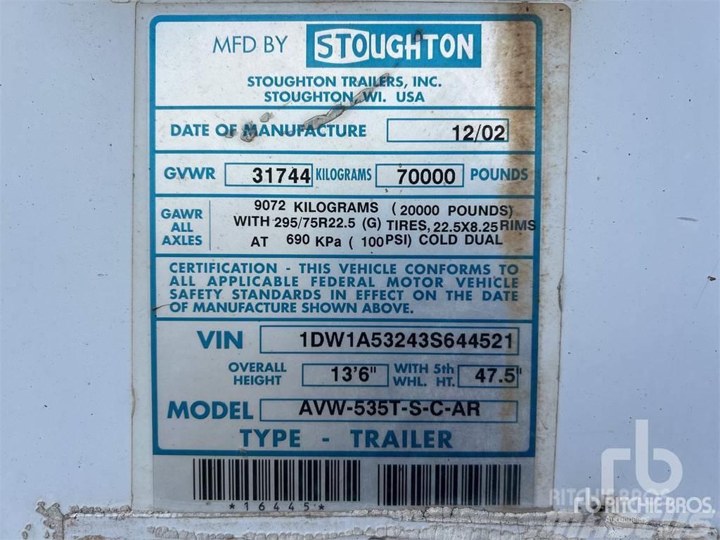 Stoughton 53 ft x 102 in T/A Noslēgtās piekabes