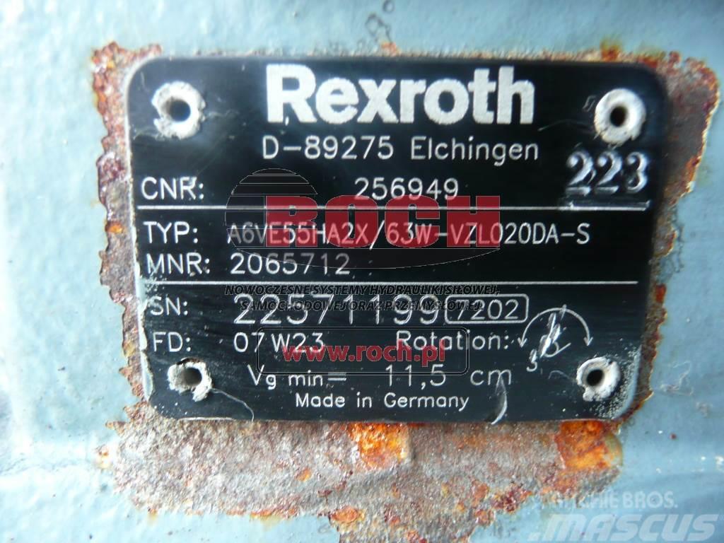 Rexroth A6VE55HA2X/63W-VZL020DA-S 2065712 256949 Dzinēji