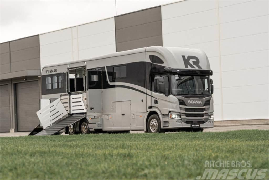 Scania P410 6x2*4 KRISMAR 6 hästar Dzīvnieku pārvadāšanas transports