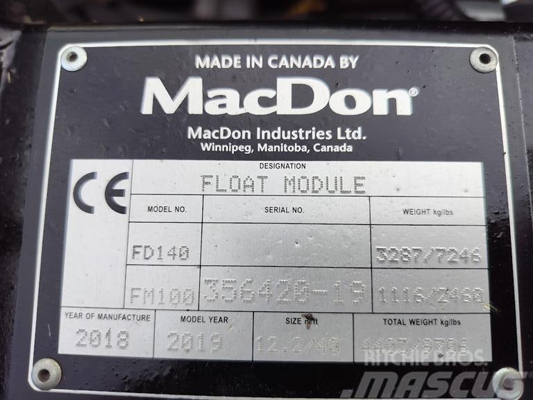 MacDon FD 140 Ražas novākšanas kombainu papildaprīkojums