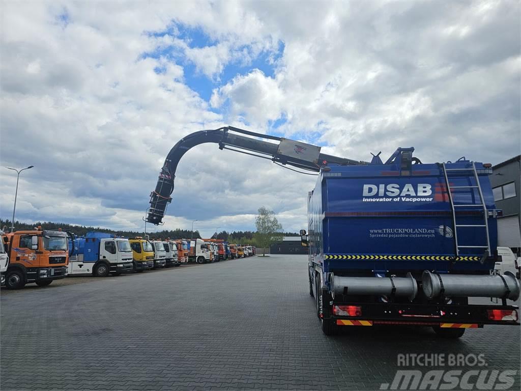 Scania DISAB ENVAC Saugbagger vacuum cleaner excavator su Atkritumu izvešanas transports