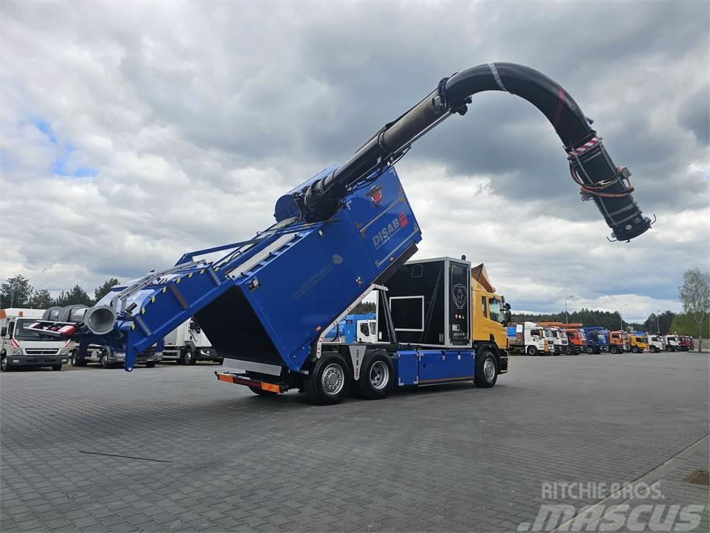 Scania DISAB ENVAC Saugbagger vacuum cleaner excavator su Kombinētās vakumsūkņa mašīnas