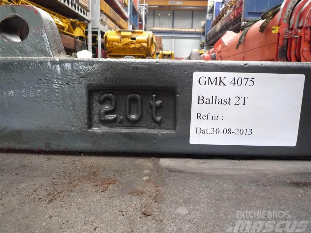 Grove GMK 4075 counterweight 2,0 ton Pacēlāju/krānu aprīkojums