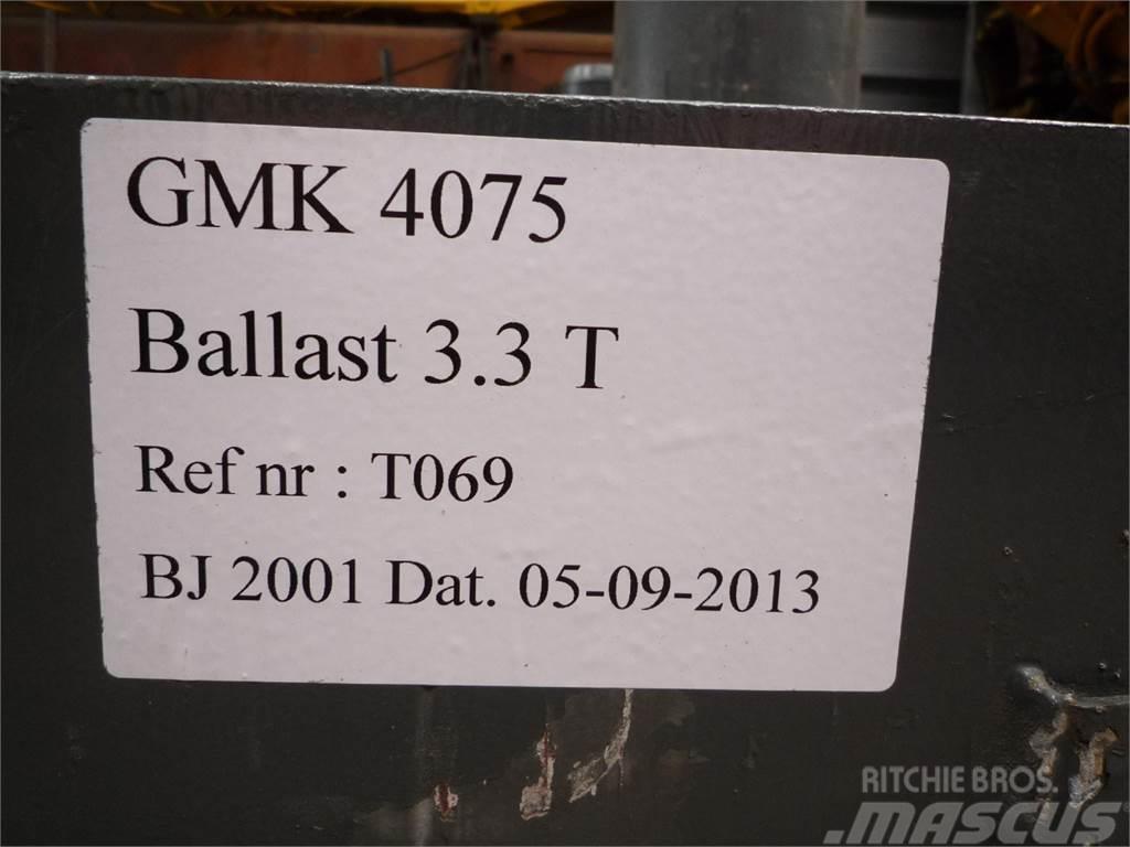 Grove GMK 4075 counterweight 3,3 ton Pacēlāju/krānu aprīkojums