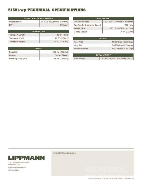 Lippmann 5165i WP Drupinātāji