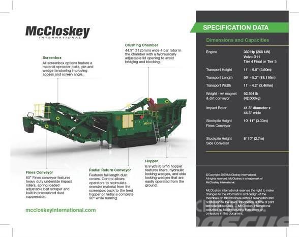 McCloskey I44RV3HD Drupinātāji